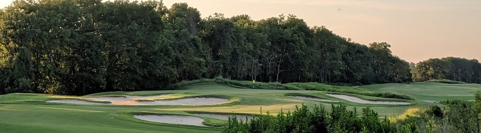 A photo of the President's Reserve course at Hermitage Golf Course from the fifteenth hole