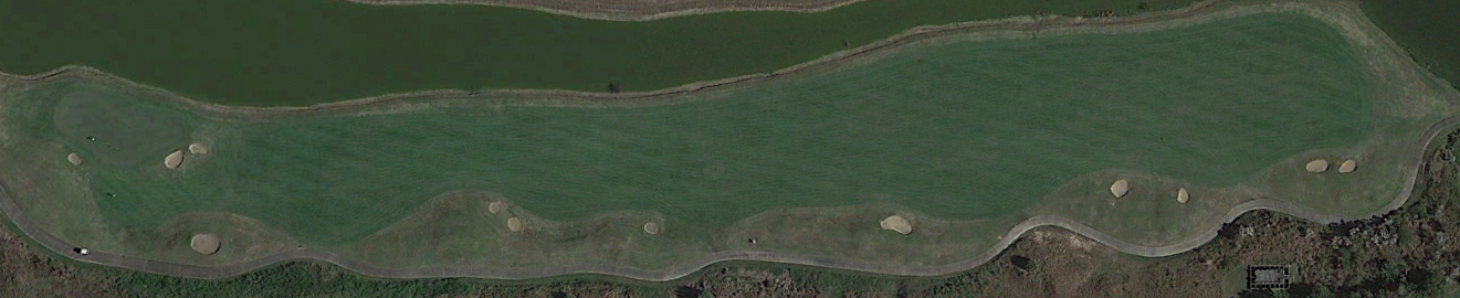 Overhead view of the eighth hole at ChampionsGate's International Course