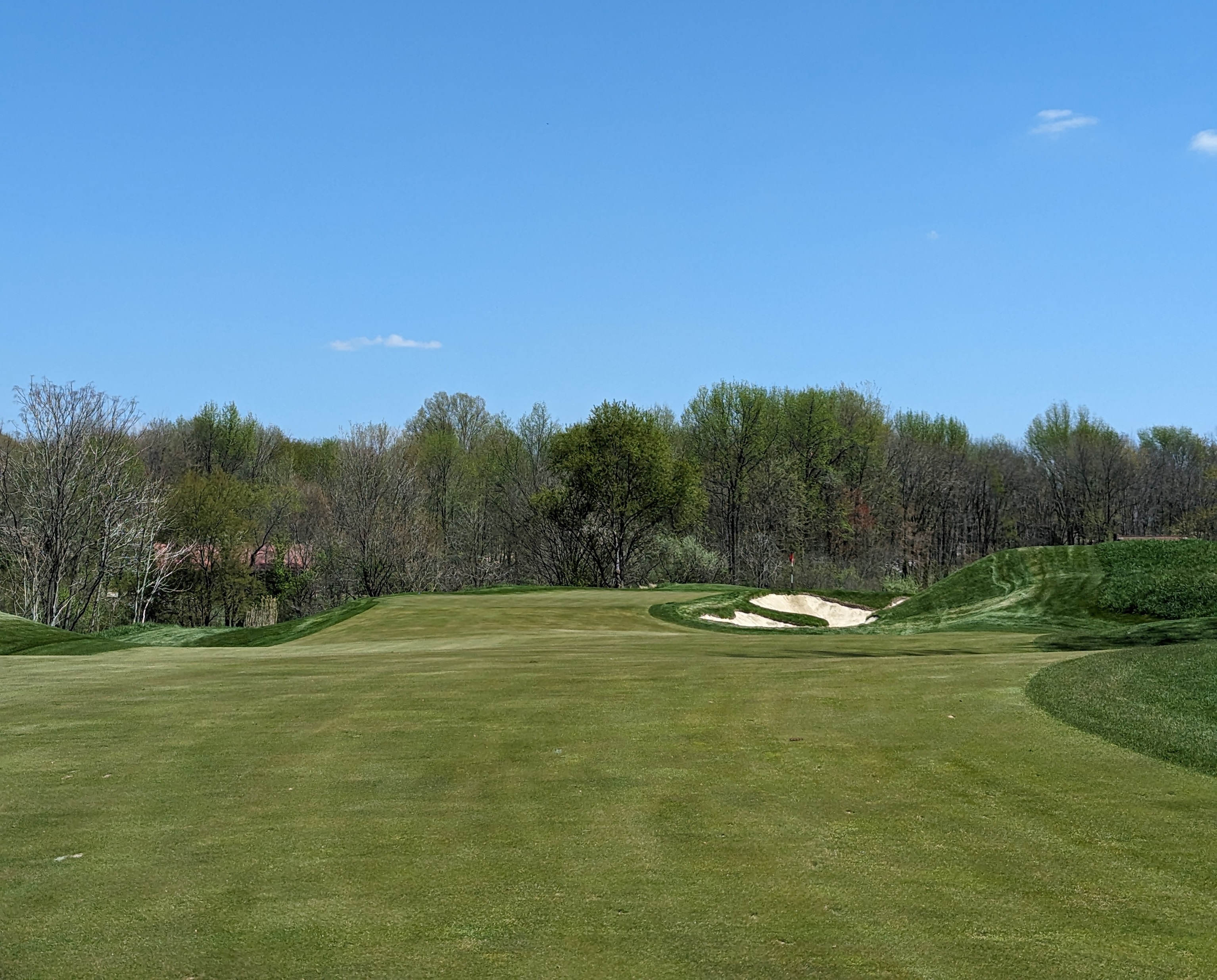 The second hole from the fairway at Victoria National Golf Club