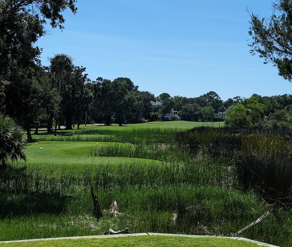 A photo of the Links Course at Wild Dunes Resort from the second hole.
