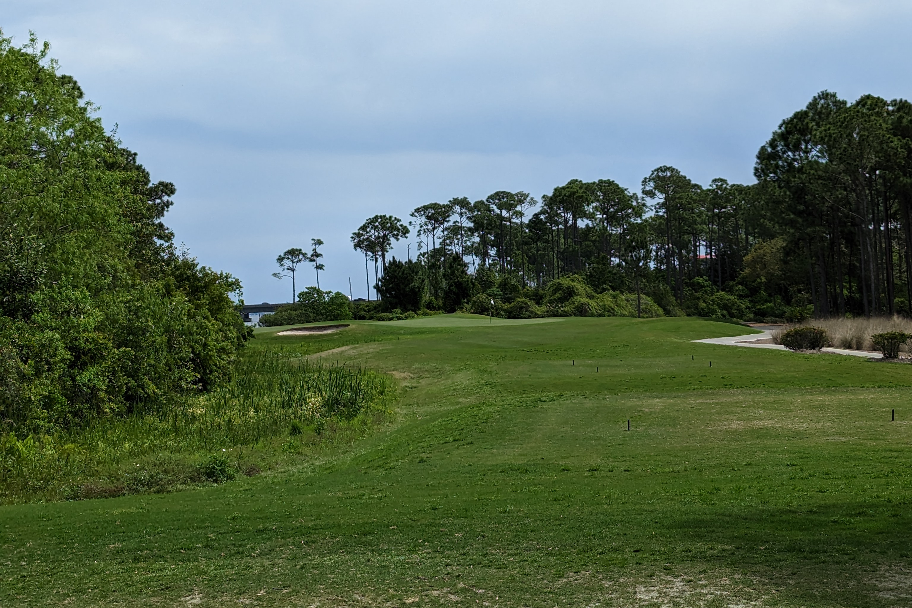 The third hole at Kelly Plantation Golf Club