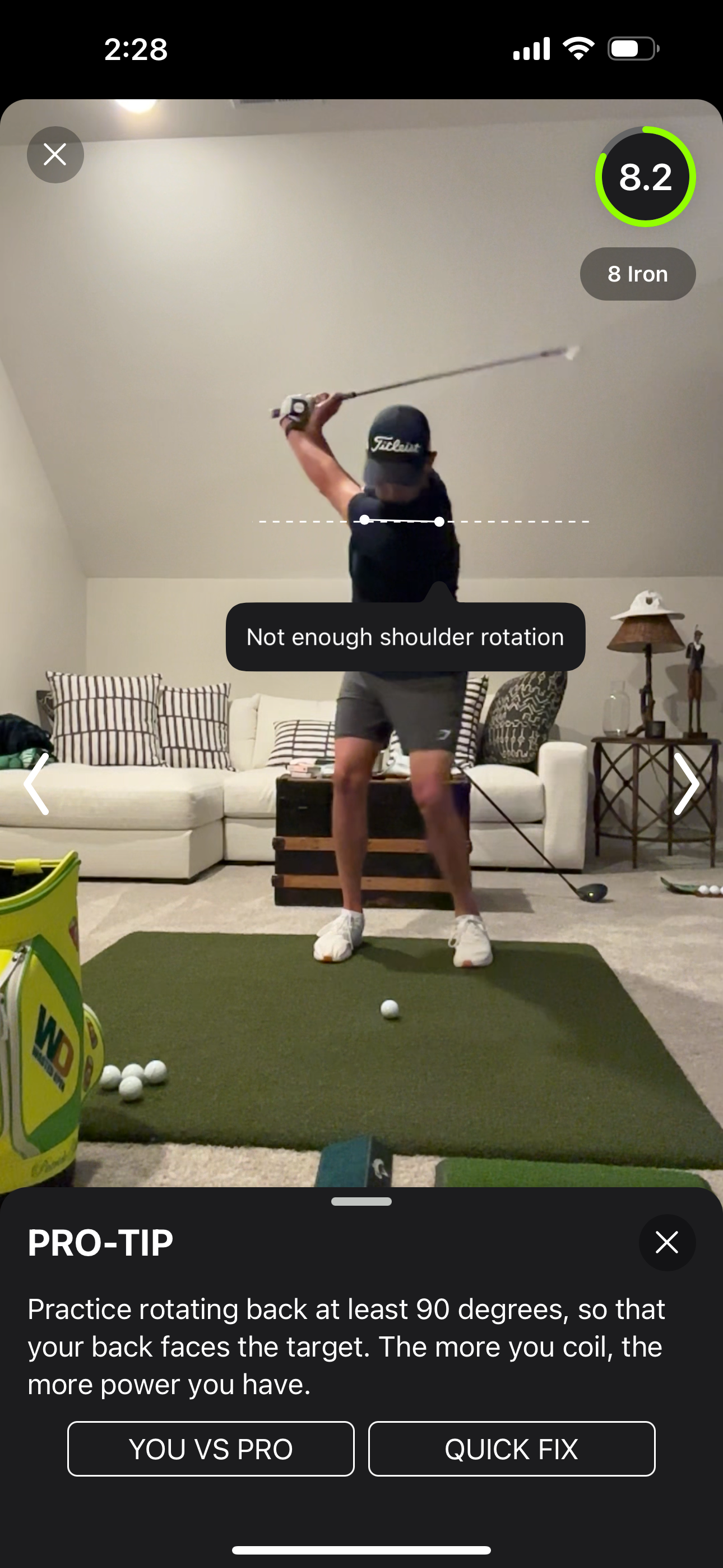 Screen from Sparrow Golf