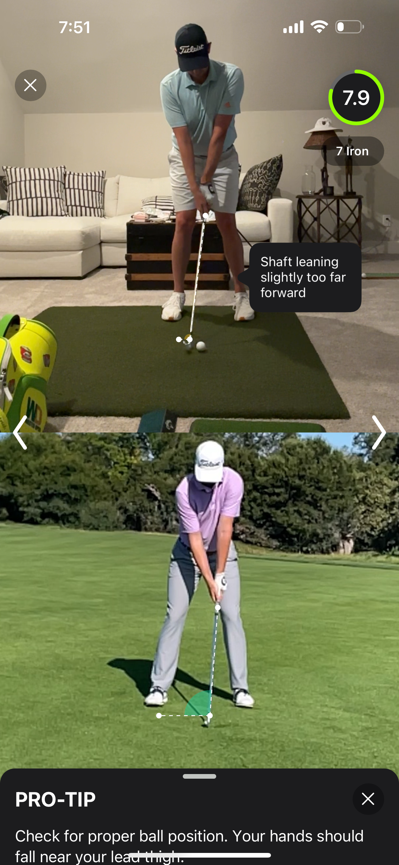 Screen from Sparrow Golf