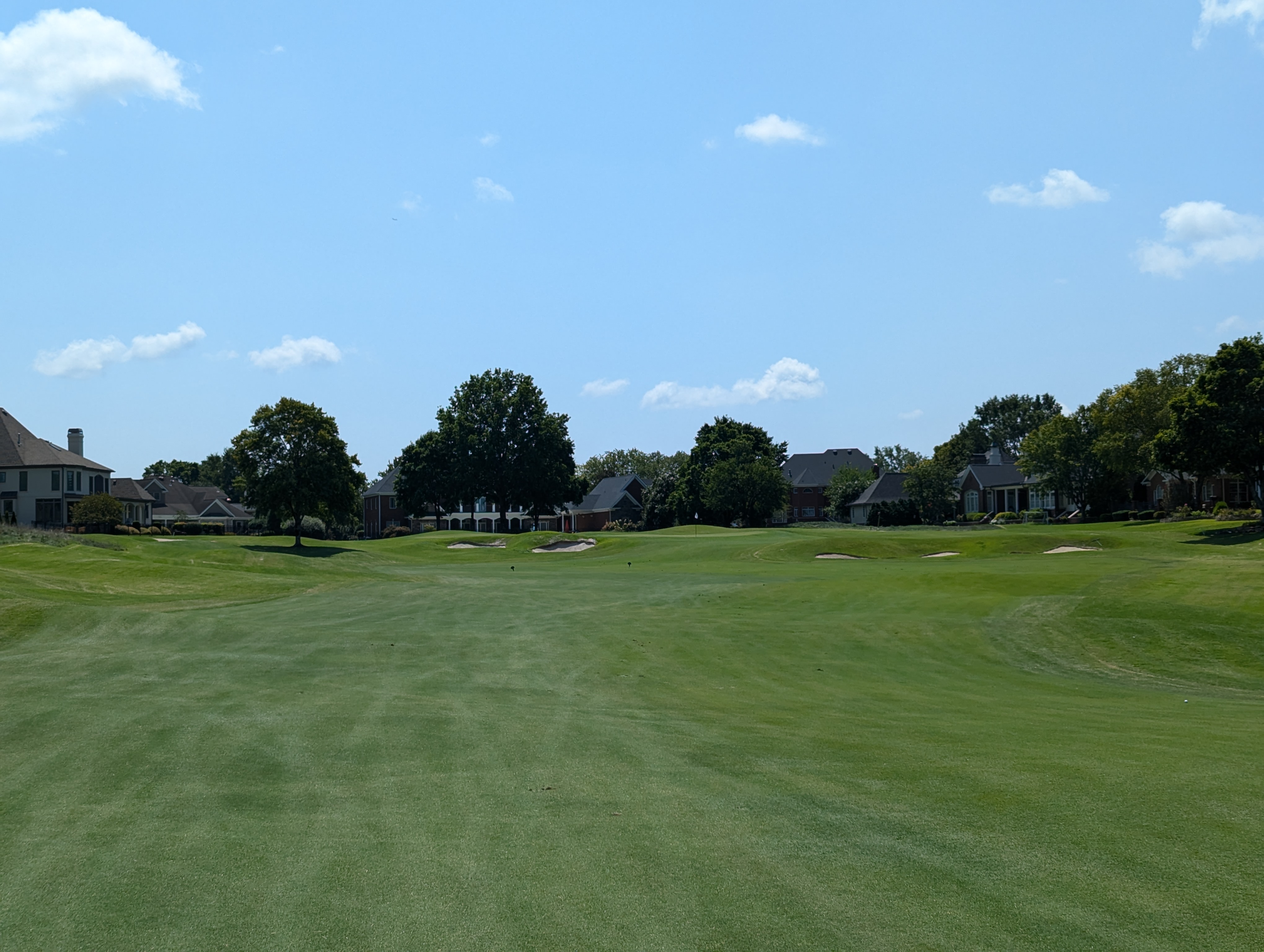 The approach shot at the second hole at Council Fire Golf Club