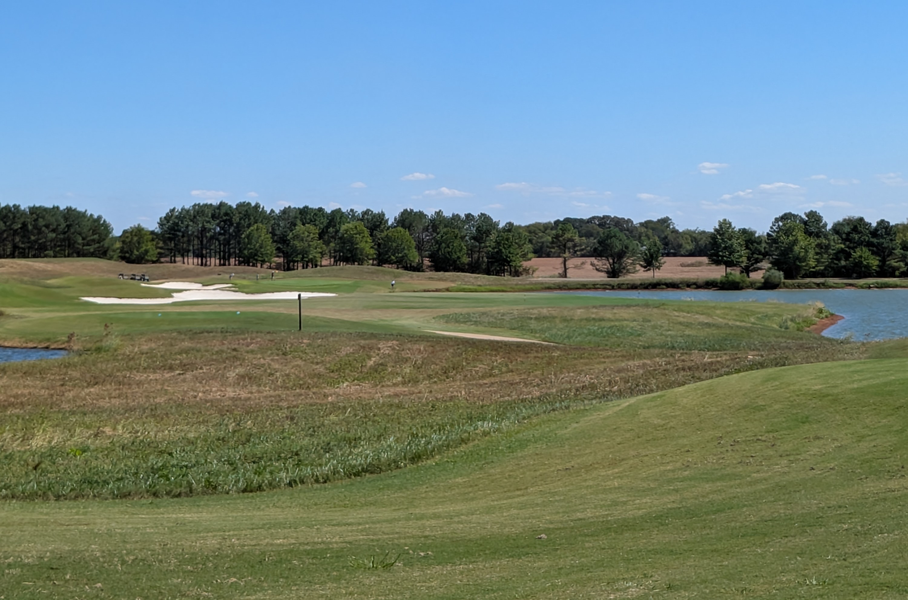 The tee shot at the eleventh hole at The Shoals' Fighting Joe