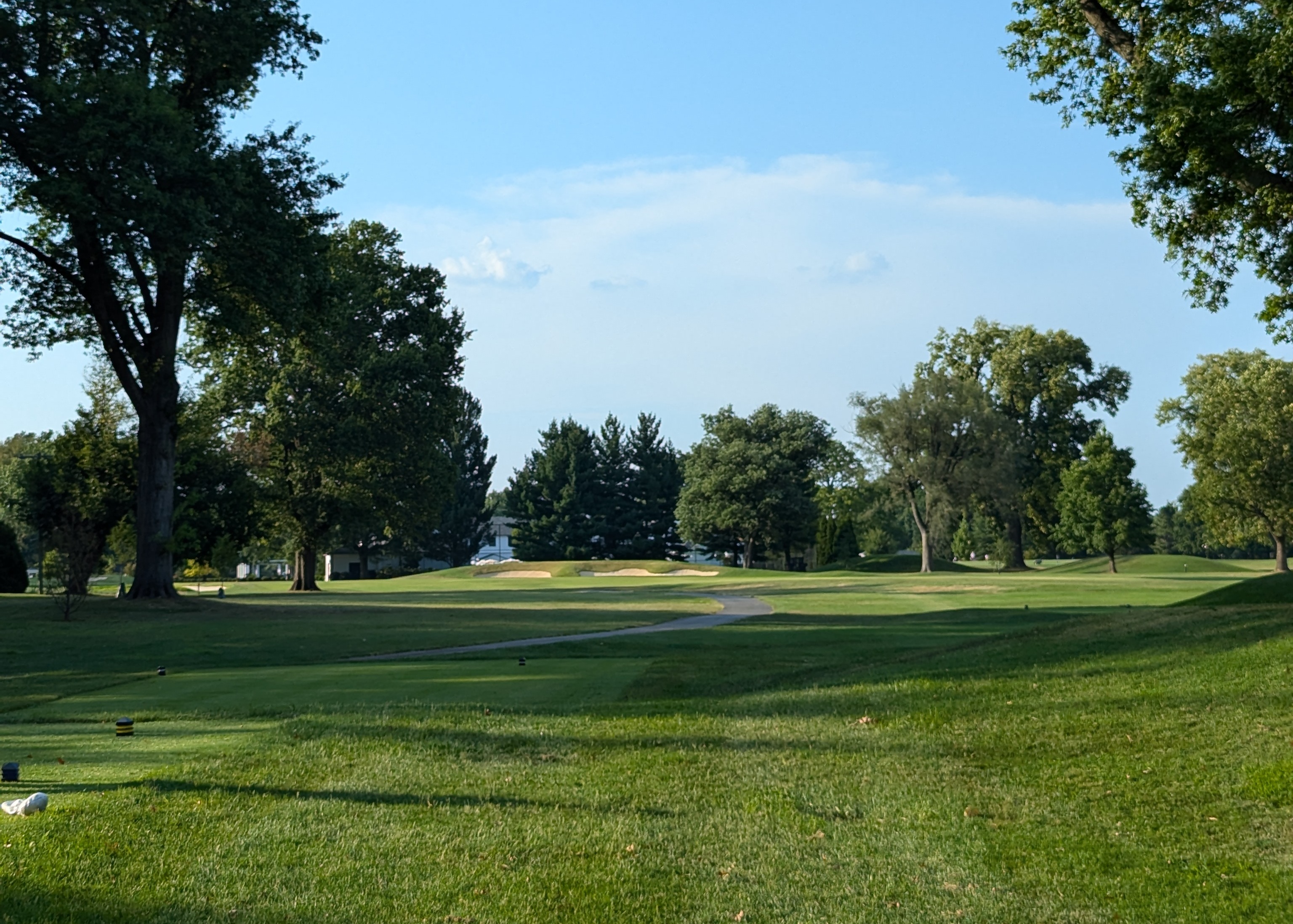 The tee shot at the eighteenth hole at Big Spring Country Club