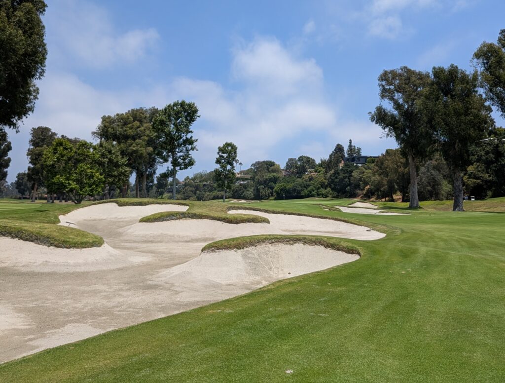The eighth hole at the Riviera Country Club.