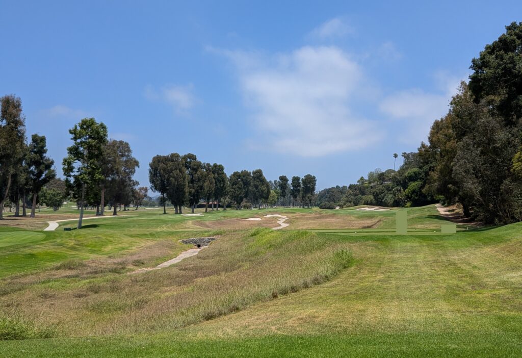 The eighth hole at the Riviera Country Club.