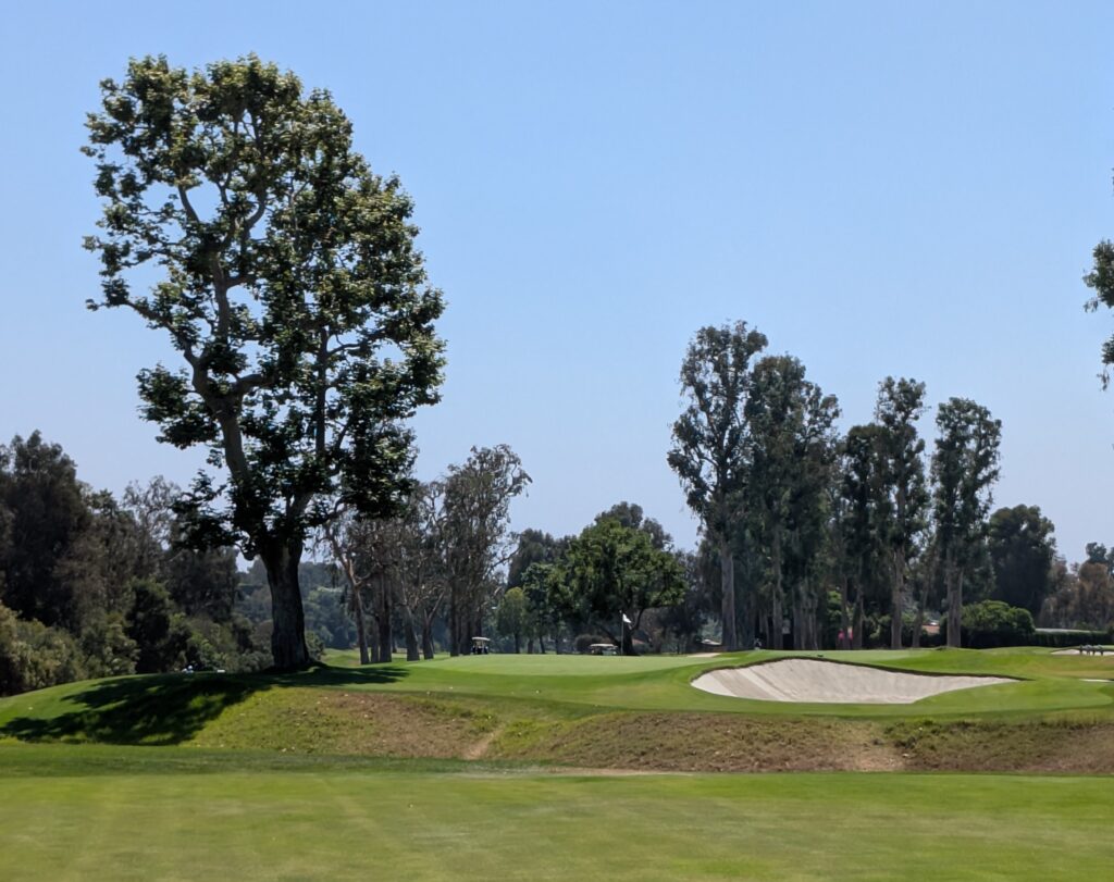 The twelfth hole at the Riviera Country Club.