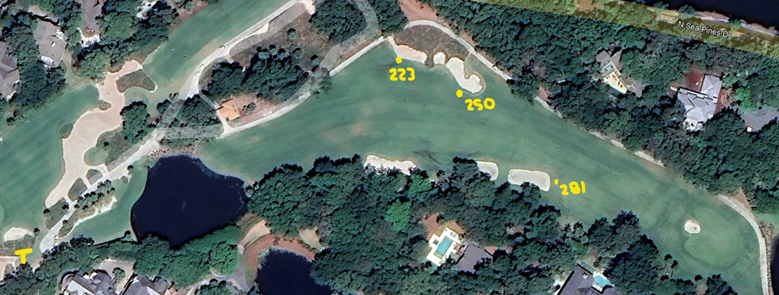 The view of the sixteenth hole at Atlantic Dunes from overhead