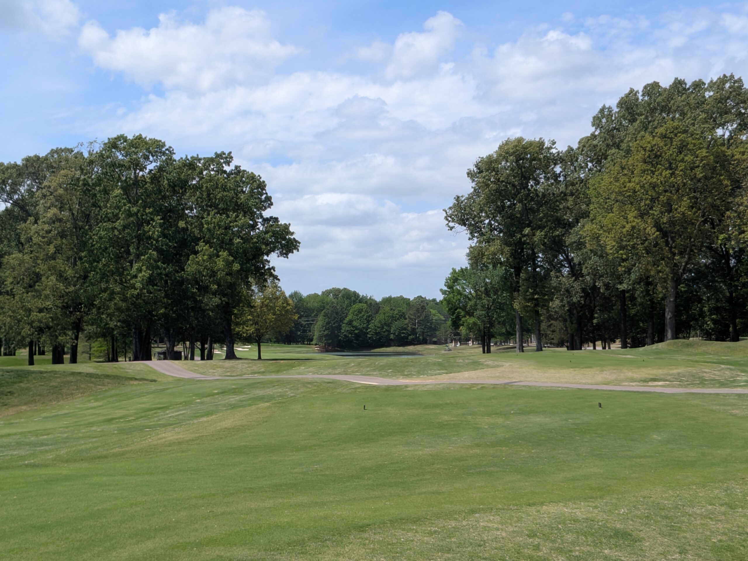 The tee shot at the third hole at TPC Southwind