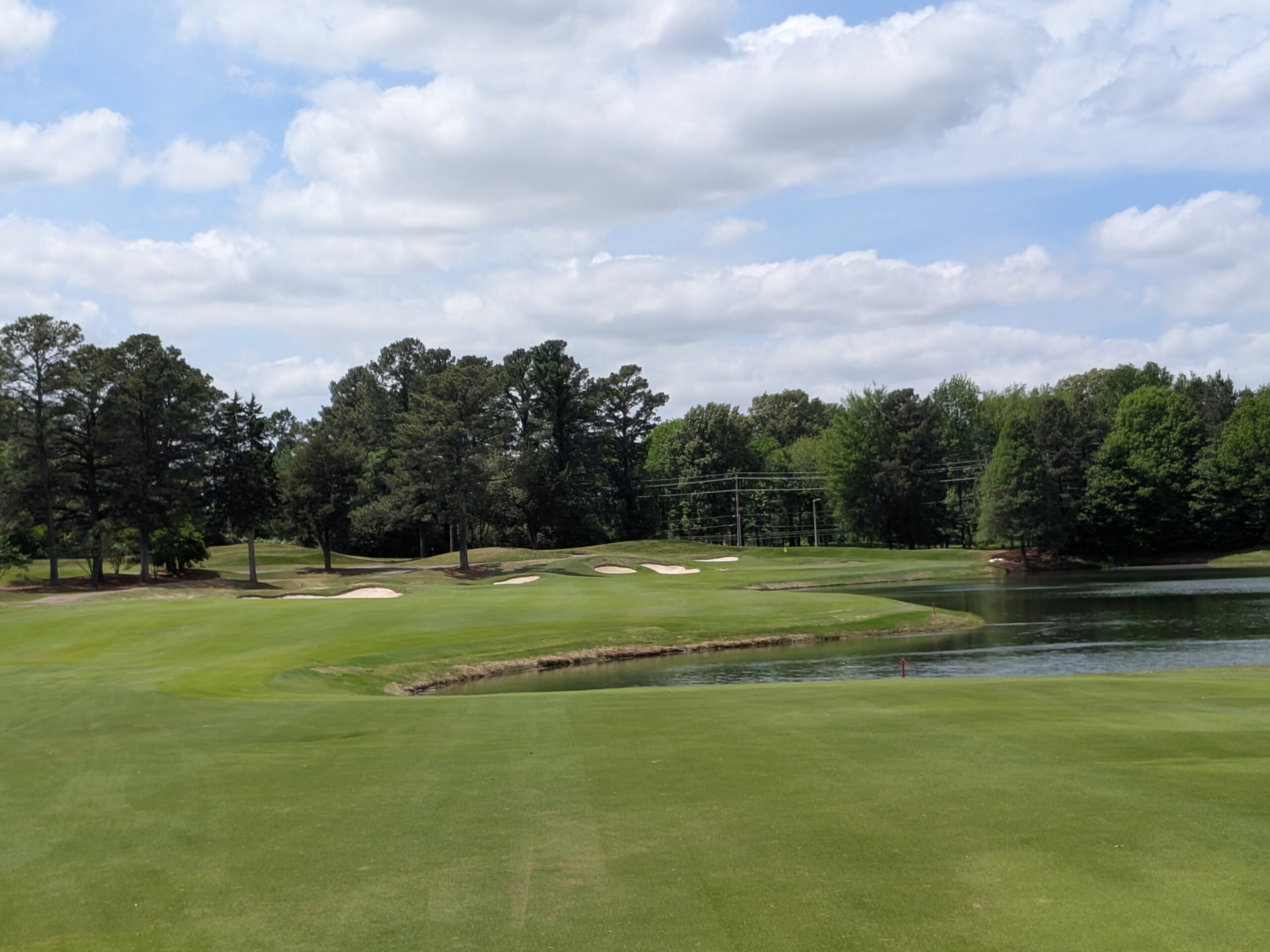 The approach shot at the third hole at TPC Southwind