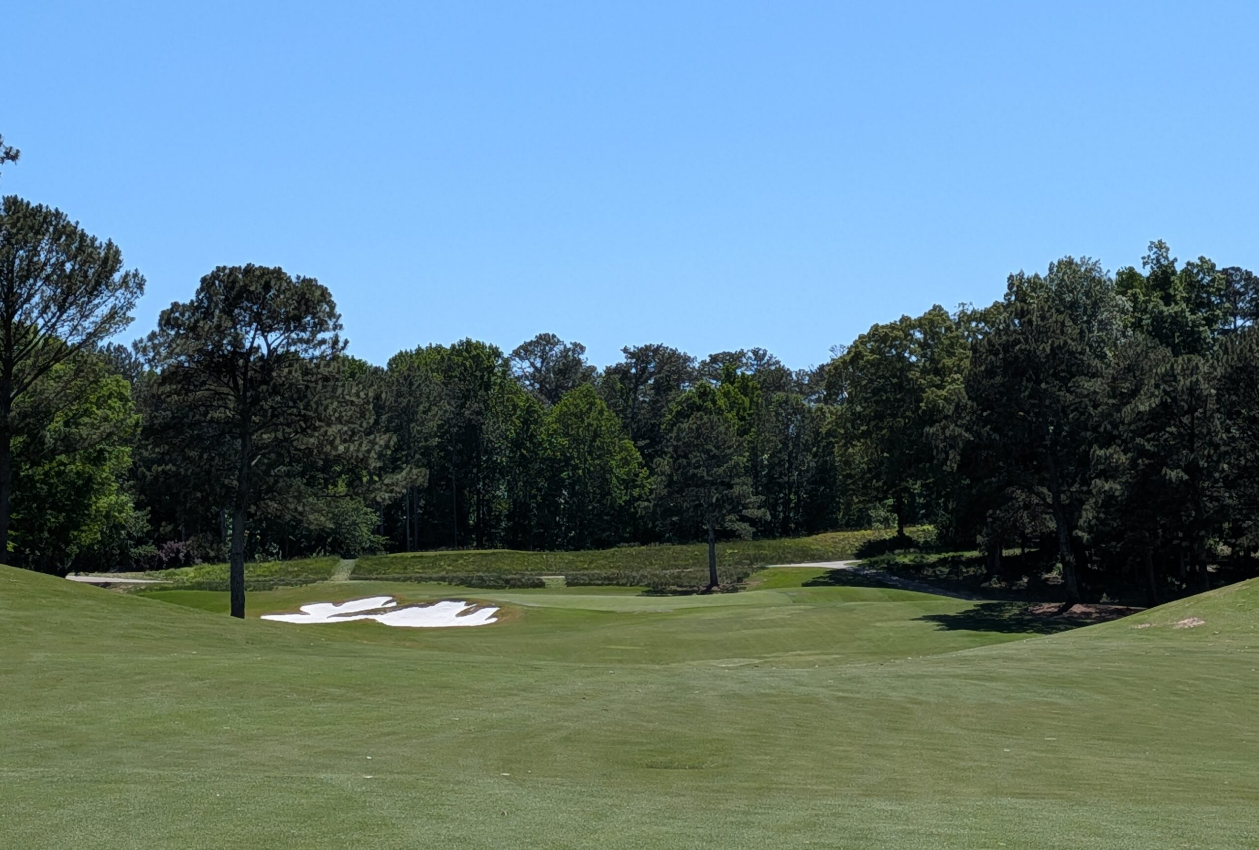 The approach shot at the ninth hole at The Standard Club