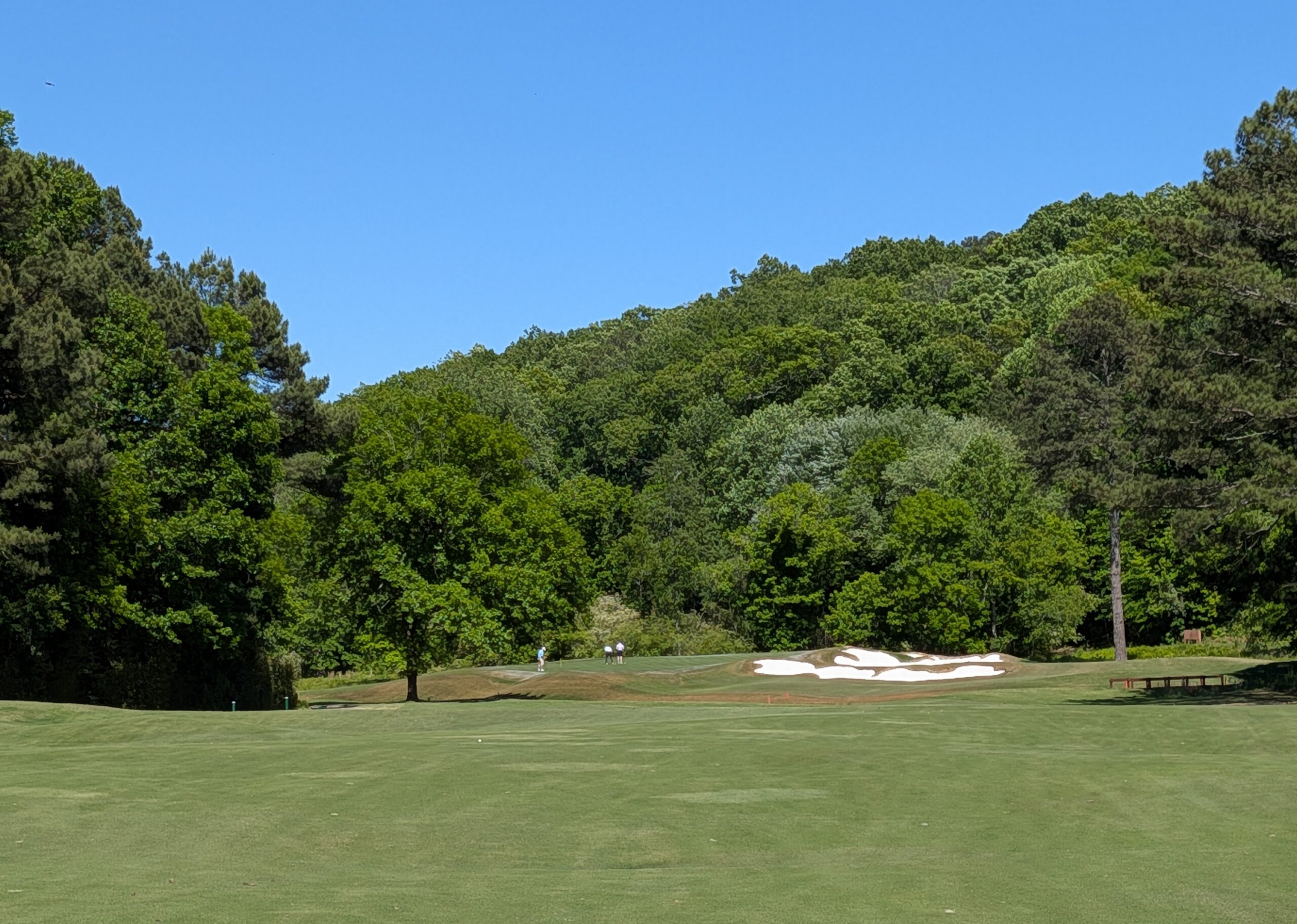 The approach shot at the twelfth hole at The Standard Club