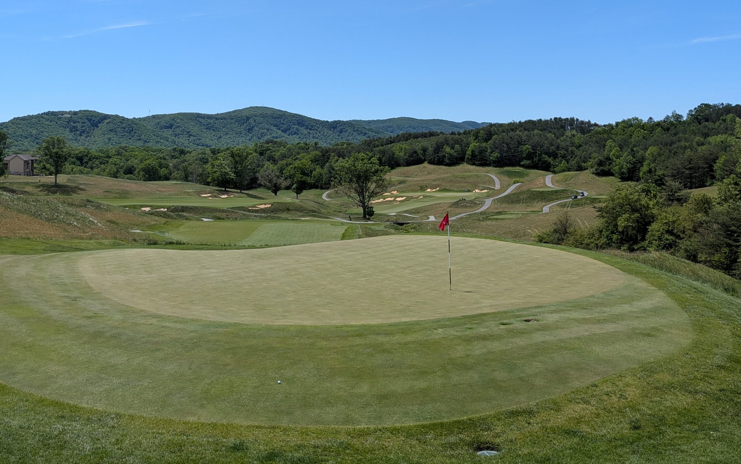 The view behind the fourteenth hole at Ballyhack Golf Club