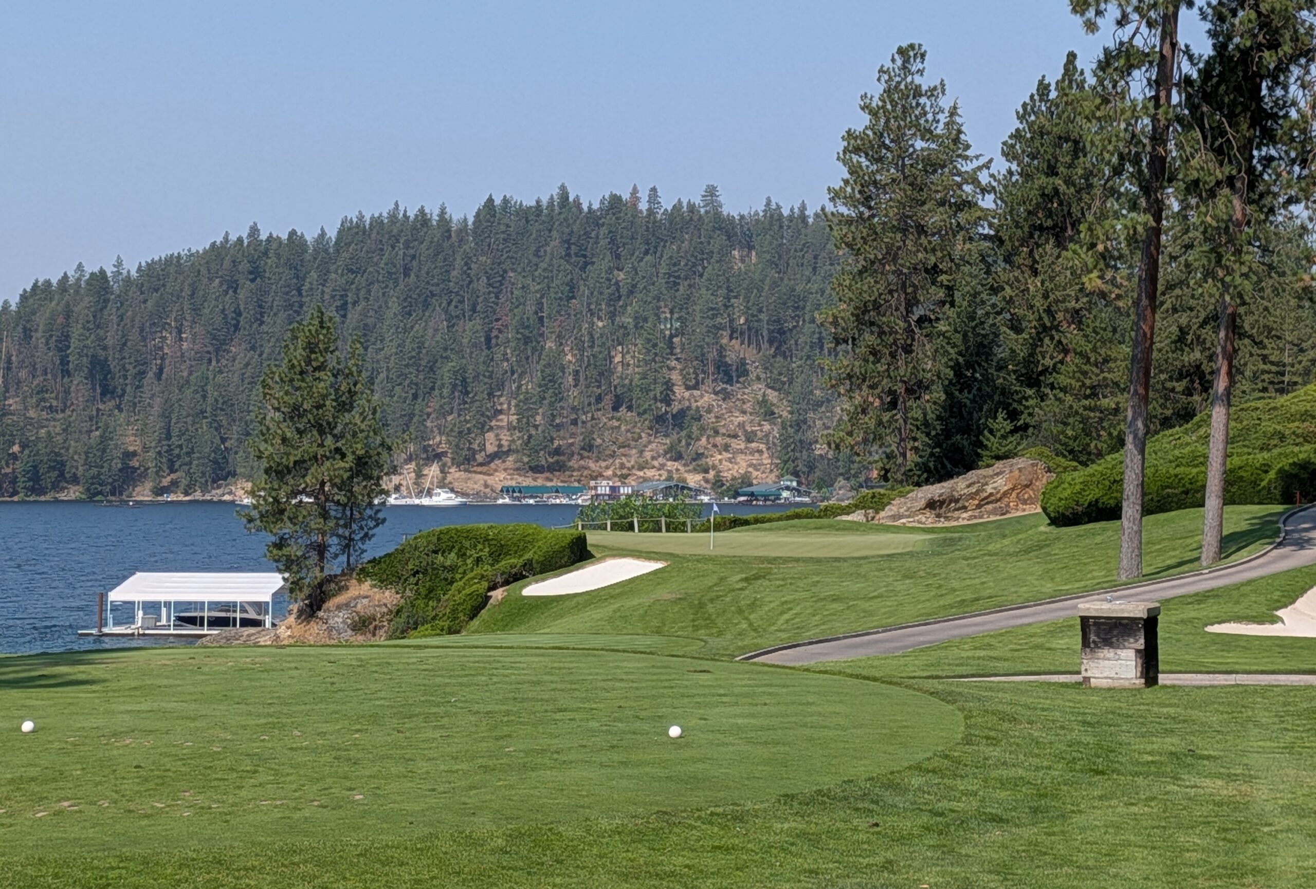The third hole at Coeur D'Alene Resort Golf Course