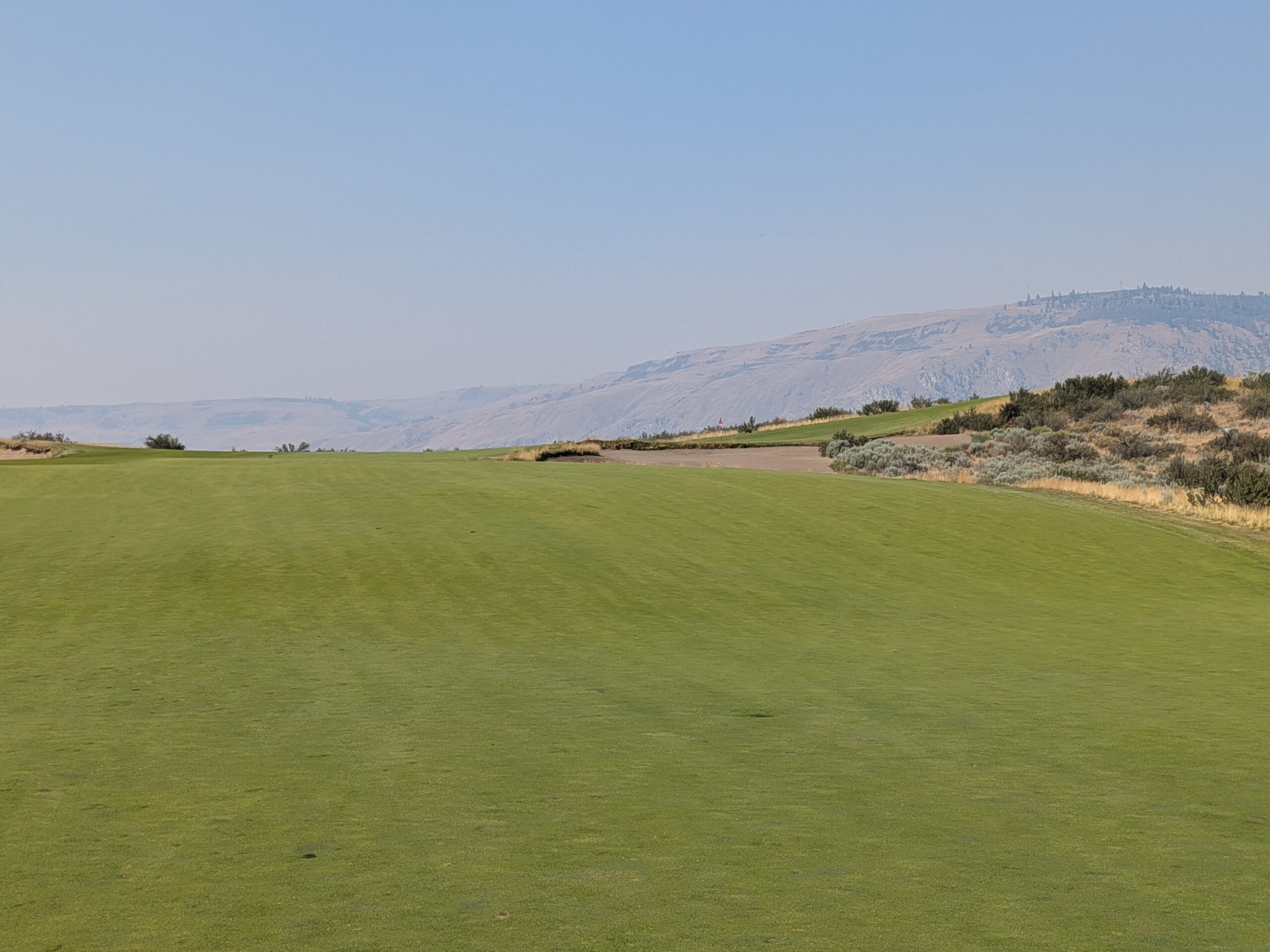 The seventh hole at Gamble Sands, from the fairway
